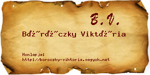 Böröczky Viktória névjegykártya