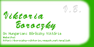 viktoria boroczky business card